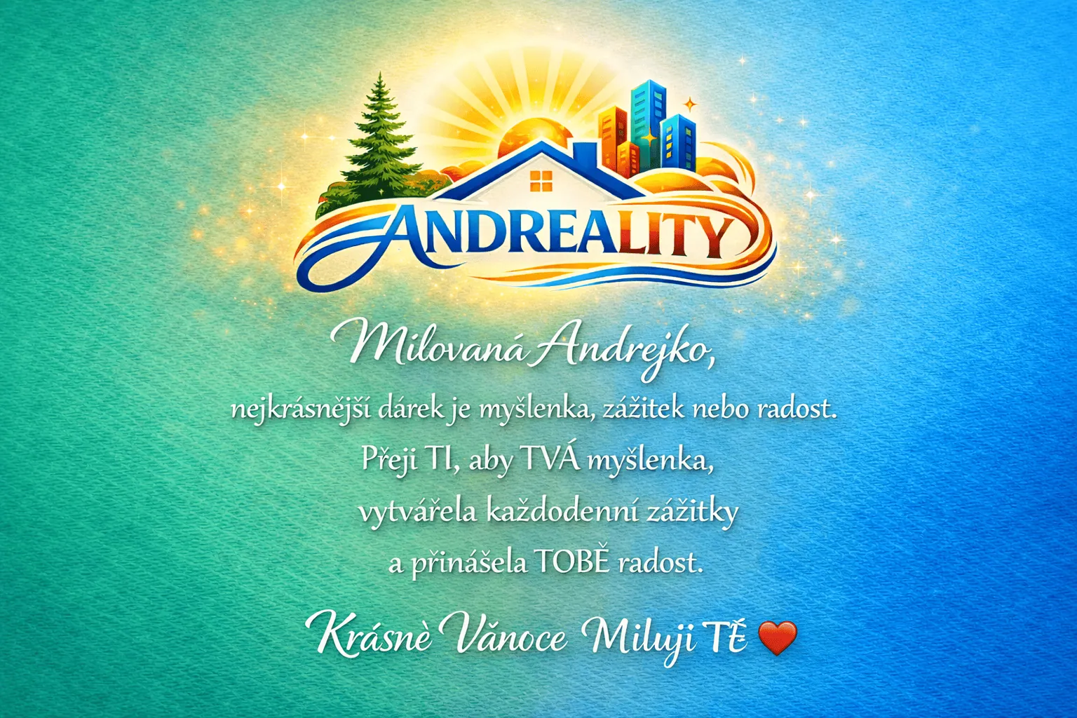 Vánoční přání pro Andrejku